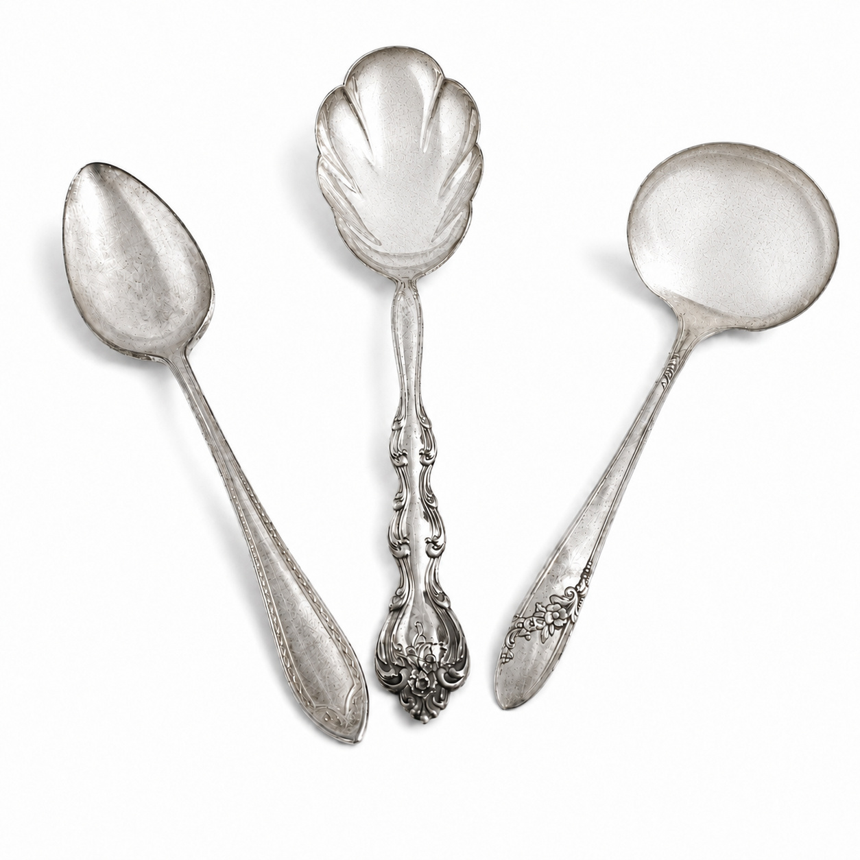 Finishing Touches Medium Silver-Plated Serving Spoons